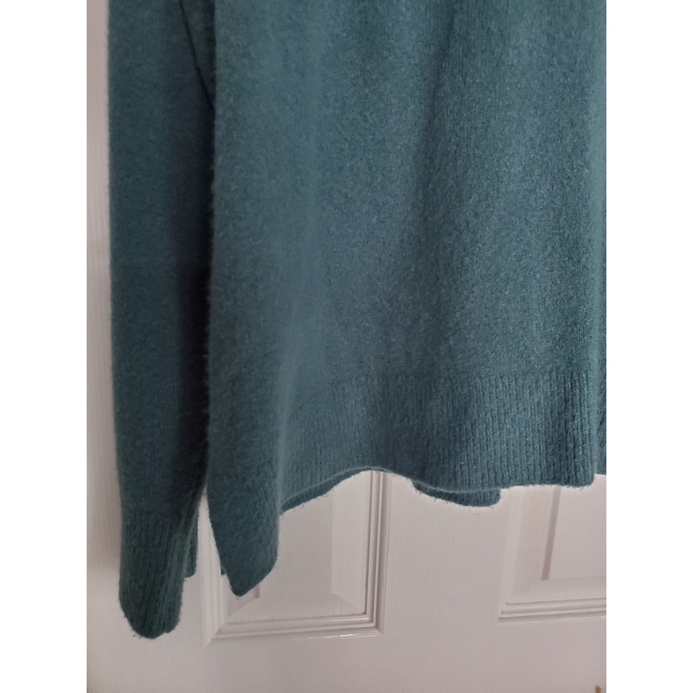 J.Crew Johnny Collar Wool Blend Teal Blue Extra-Soft Knit Pullover XL Preppy - Picture 4 of 8